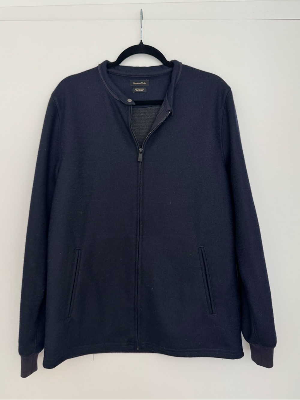Massimo Dutti navy Full-Zip Men's Sweater